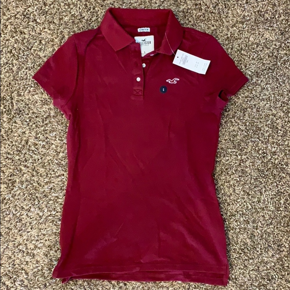 Dark Red Hollister Polo Shirt